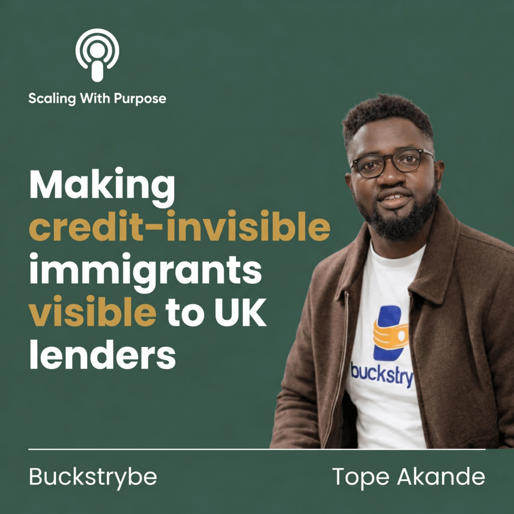 Tope Akande, oprichter van Buckstrybe, te gast in de podcast Scaling With Purpose